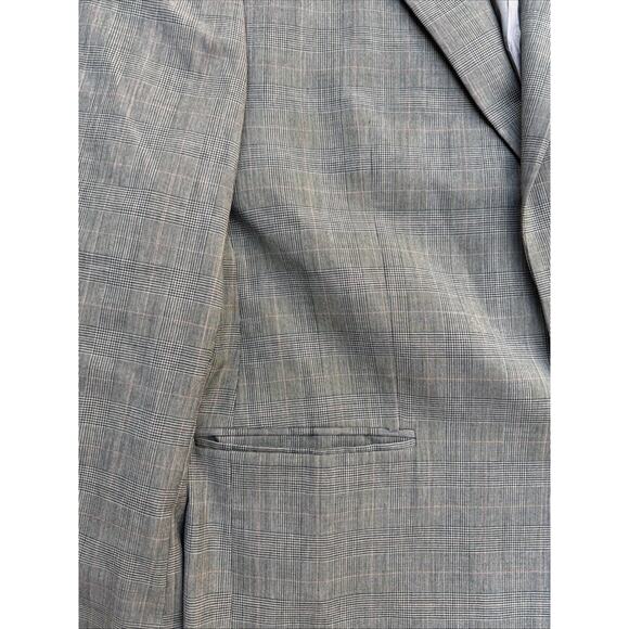 Lauren Ralph Lauren Blazer Mens 44L Glen Check Wool Blazer Wool Cashmere - Picture 2 of 10